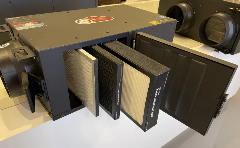 เครื่องฟอกอากาศระบบปรับอากาศคุณภาพสูง ตัวกรองท่อแอร์ ช่องระบายอากาศบนเพดาน เครื่องฟอกอากาศแบบไฟฟ้าสถิต