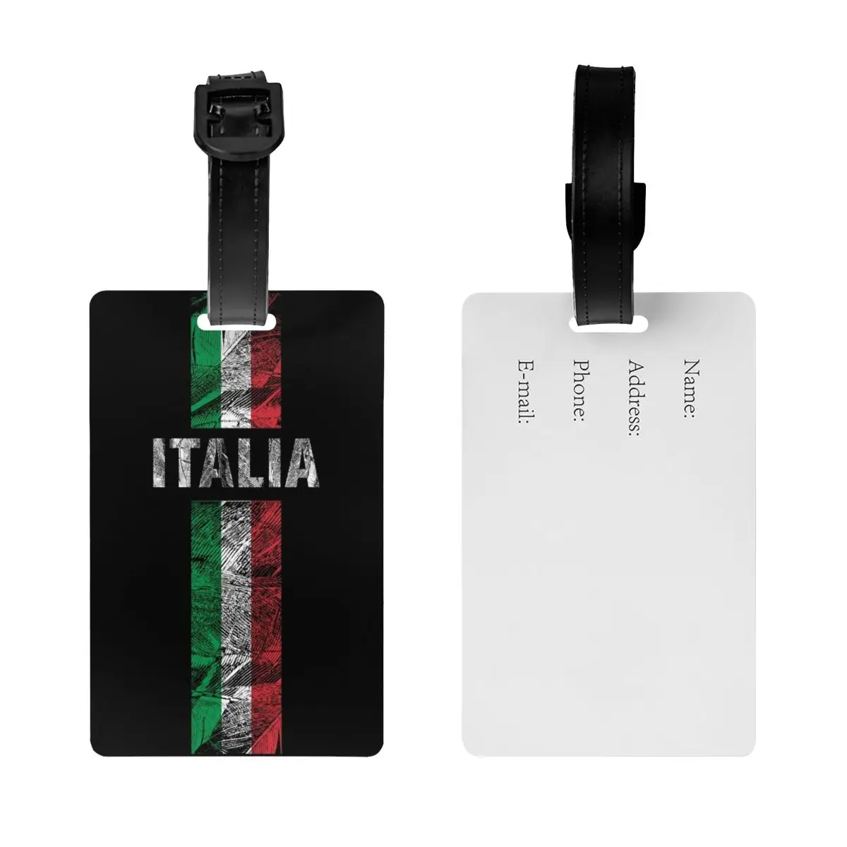 Benutzer definierte italienische Flagge Gepäck anhänger mit Visitenkarte italienische stolze Privatsphäre Abdeckung ID-Etikett für Reisetasche Koffer