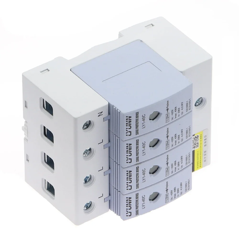 SPD AC 2P/3P/4P 20KA~40KA 420V House Surge Protector Protection Protective Low-voltage Arrester Device OEM Factory