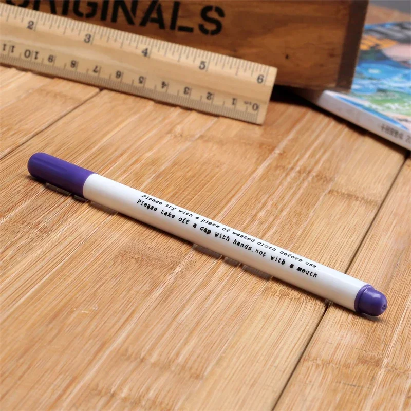 1Pc Water Erasable Ink Fabric Marker Pen Water Soluble Washable Mark Tool for DIY Cross-Stitch Needlework Quilting Dressmaking