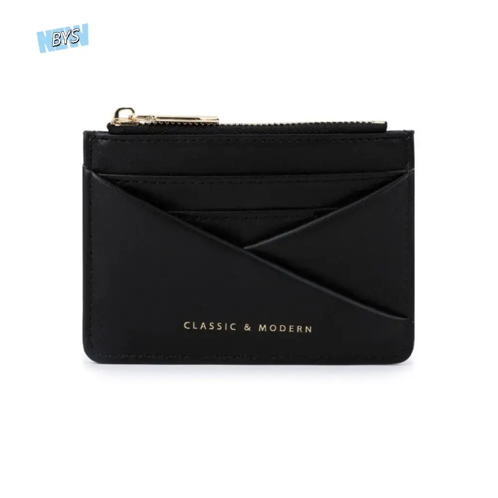 Casual Solid Color Short Wallet Ultra Thin Clutch Coin Purse Multi Slot Multi-function Card Bag Men