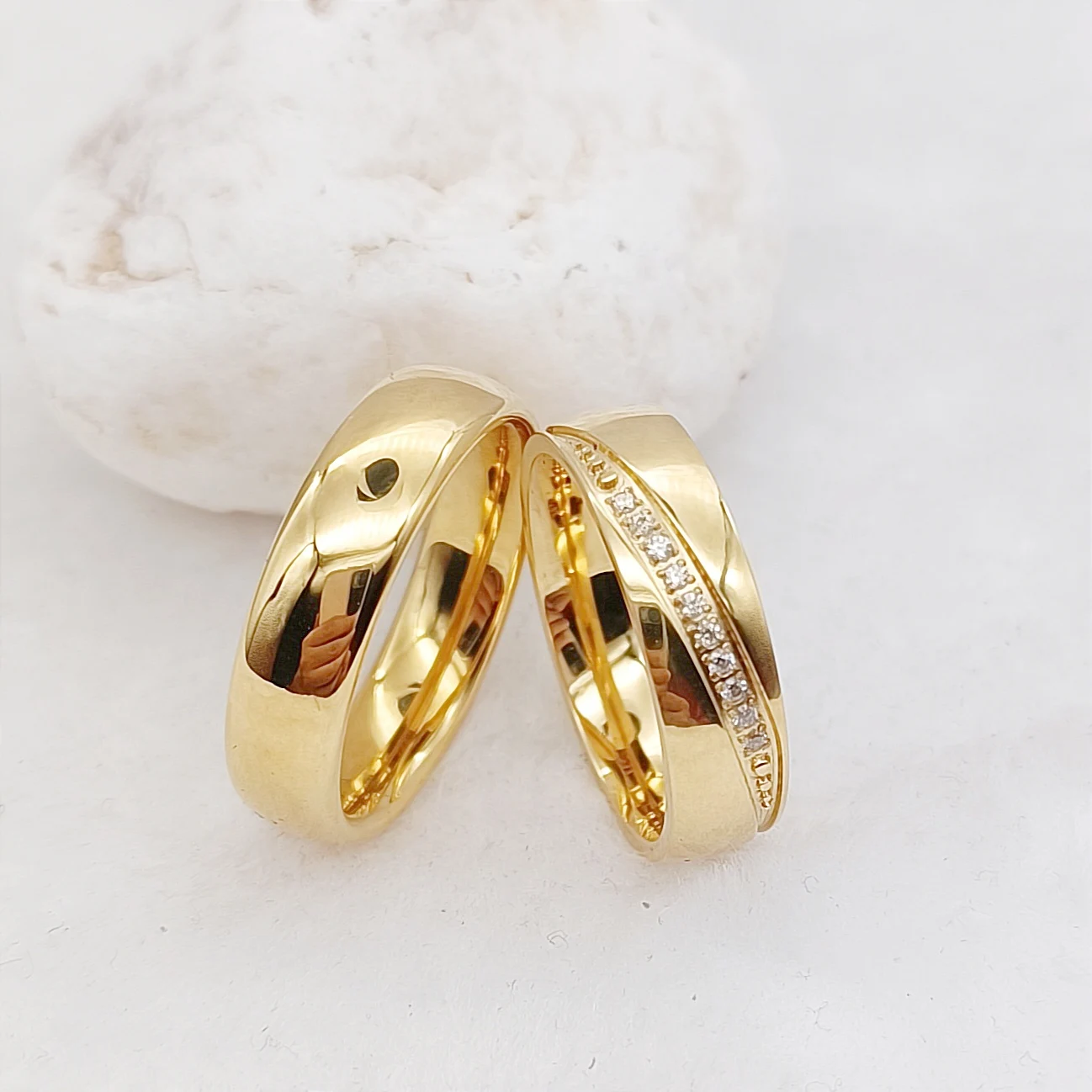 סיטונאי חתונת טבעות סטים לזוגות דובאי אפריקאי מעצב 24k זהב מצופה תכשיטי מאהב הבטחה של טבעת גבירותיי נשים