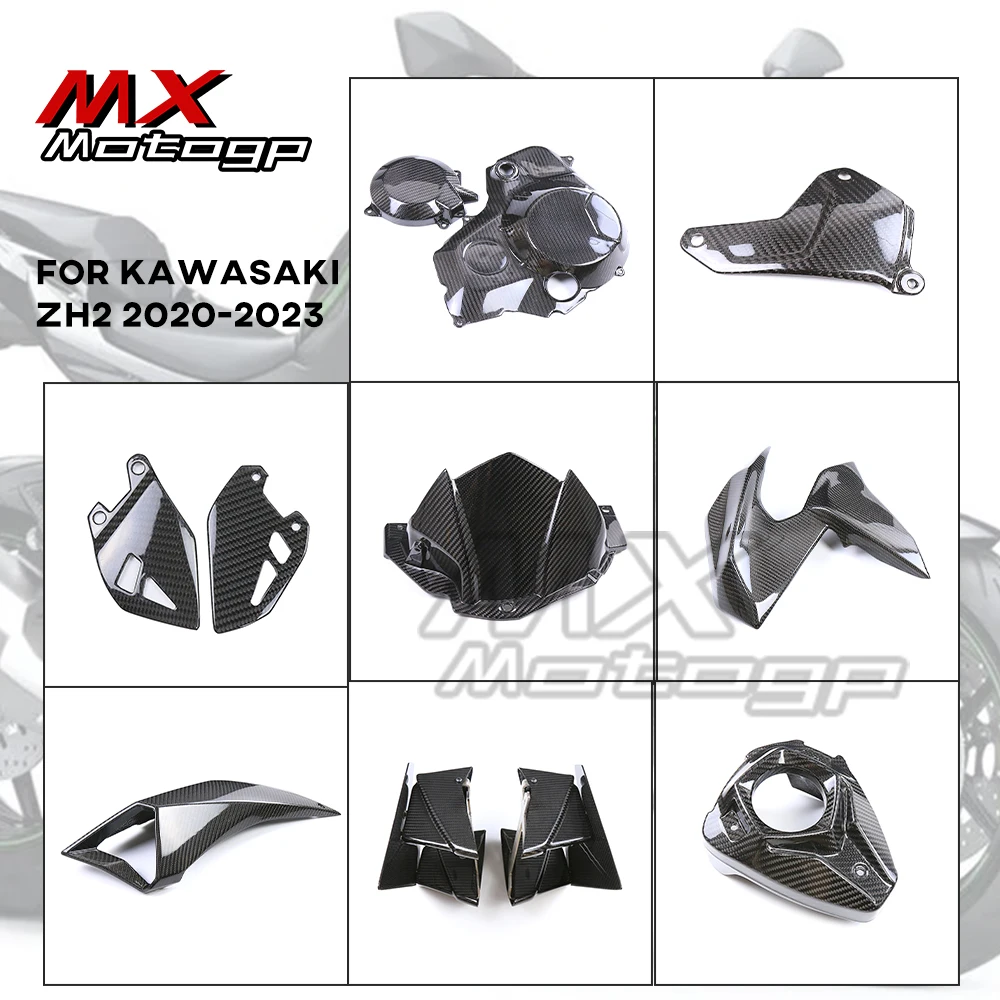 

For KAWASAKI ZH2 2023 Z H2 2020 2021 2022 Carbon Fiber Motorcycle Fairing Kits Guard Cowl Protection Modified Accessories