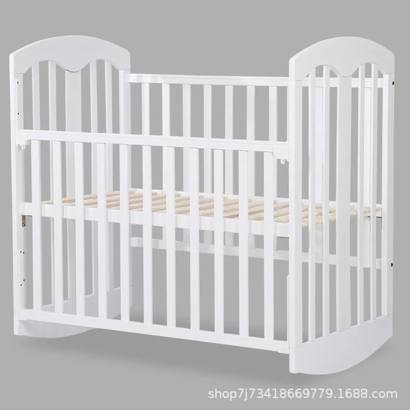 Solid wood cradle, baby crib, multifunctional baby crib, newborn rocking bed, movable baby soothing nest