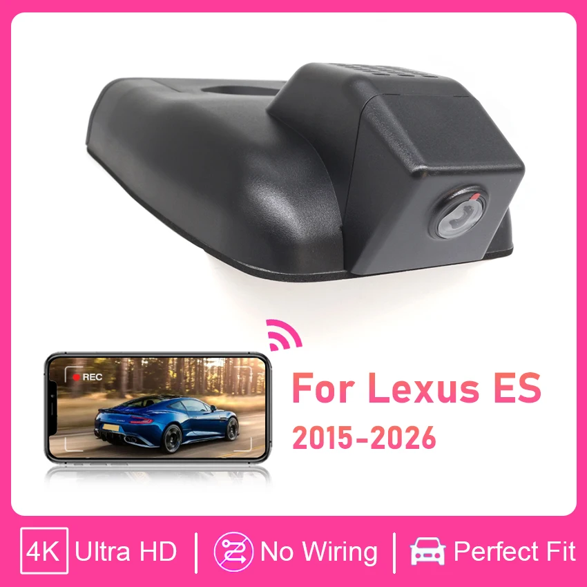 4K Dash Cam For Lexus ES ES300h 300h ES260 ES200 ES330 ES250 ES350 200 260 F SPORT 2015-2026 Car DVR Plug and Play DashCam Camer