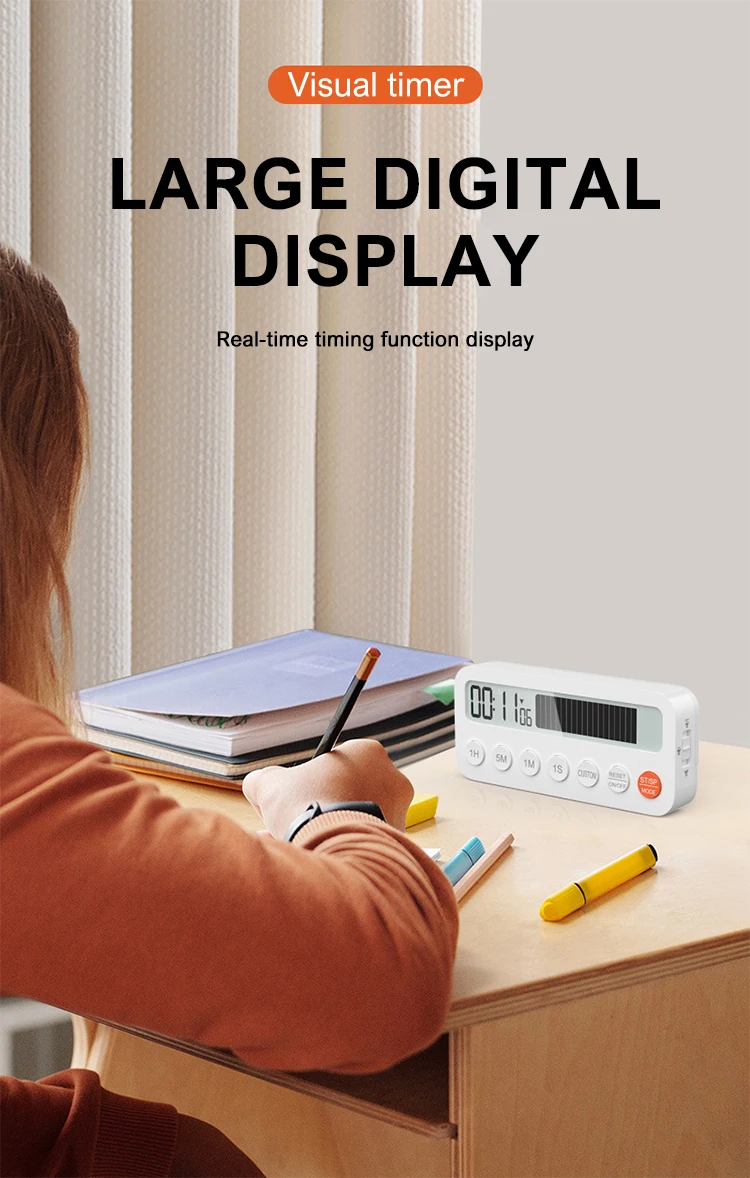 Digital Display Cooking Alarm Clock Kitchen Timer Sleep Stopwatch Clock House Countdown Kids Student Learning Time Manager