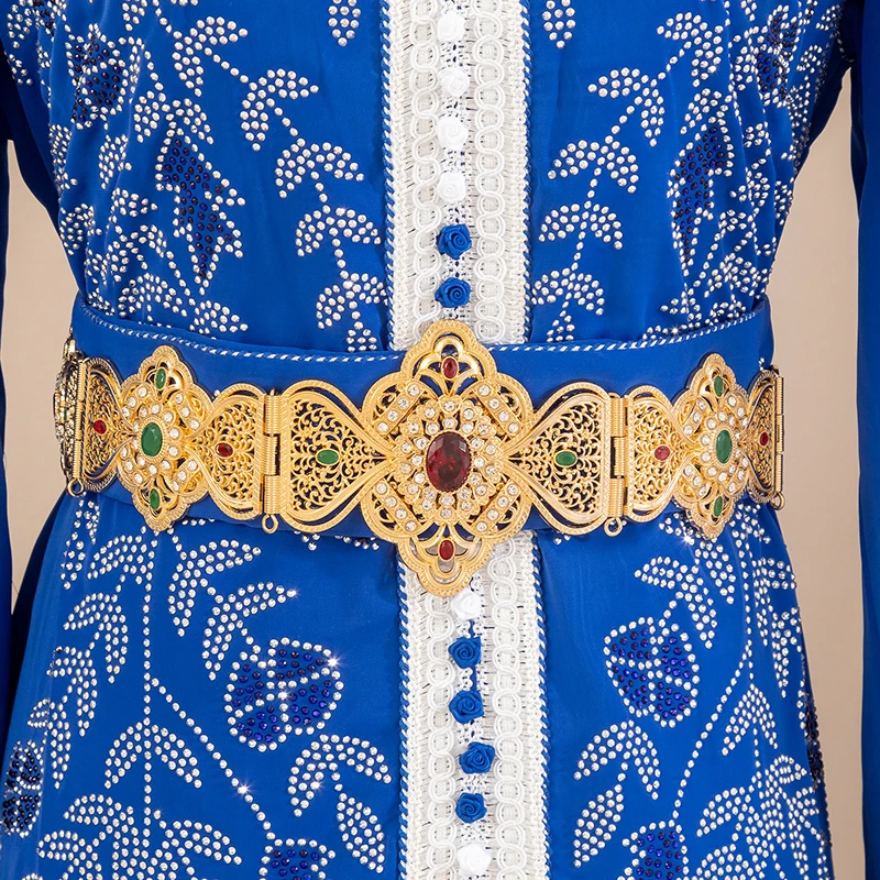 精巧な透かし彫りの宝石のウエストベルト、豪華なウェディングアクセサリー、民族衣装や祝祭イベントに最適