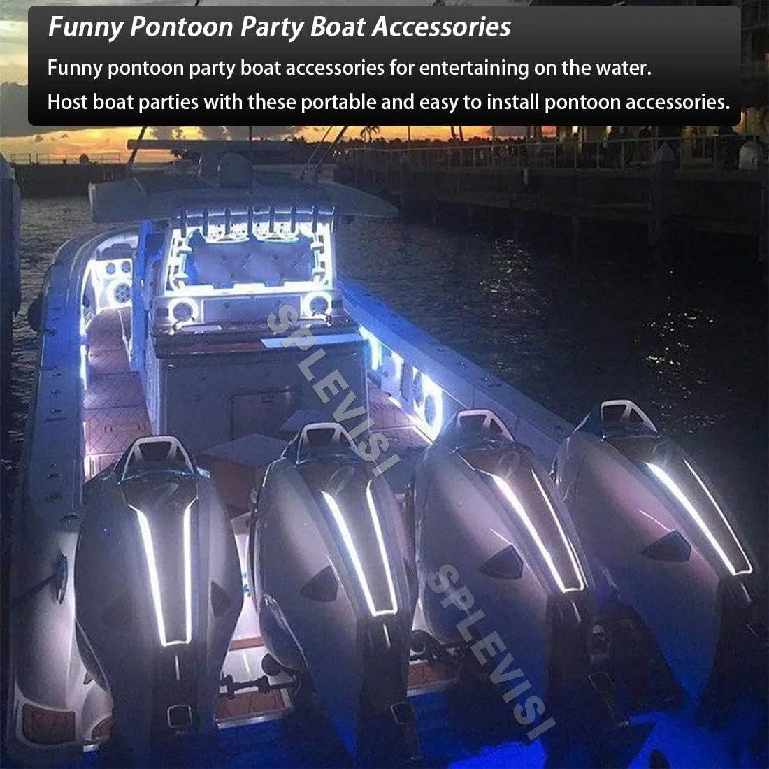 LED Boat Light Kit, 16FT Marine Pontoon Lights, IP65 Waterproof Boat Interior Lights, Under Gunwale Light, Boat Deck Light