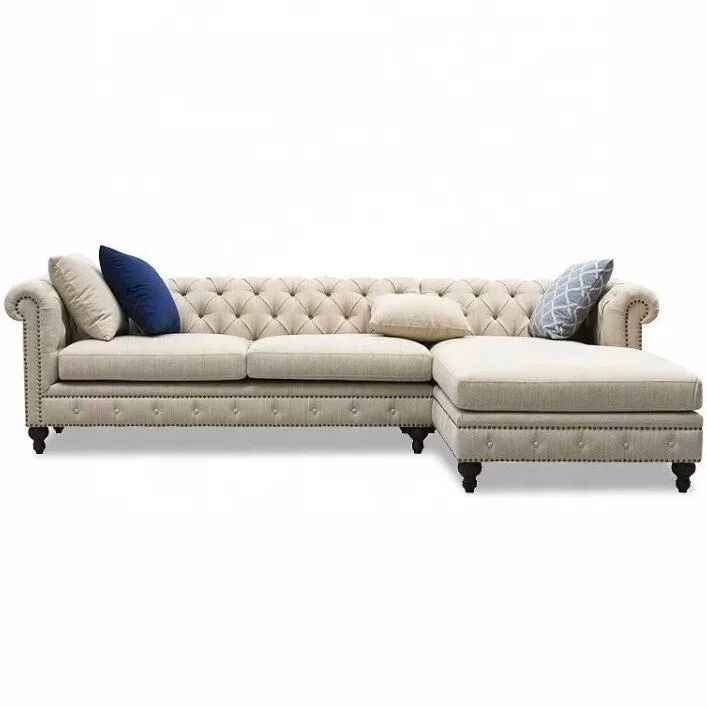 /Custom Furniture Left or Right Linen Fabric Corner Sofas Living Room Modern Sofa Set Corner Designs
