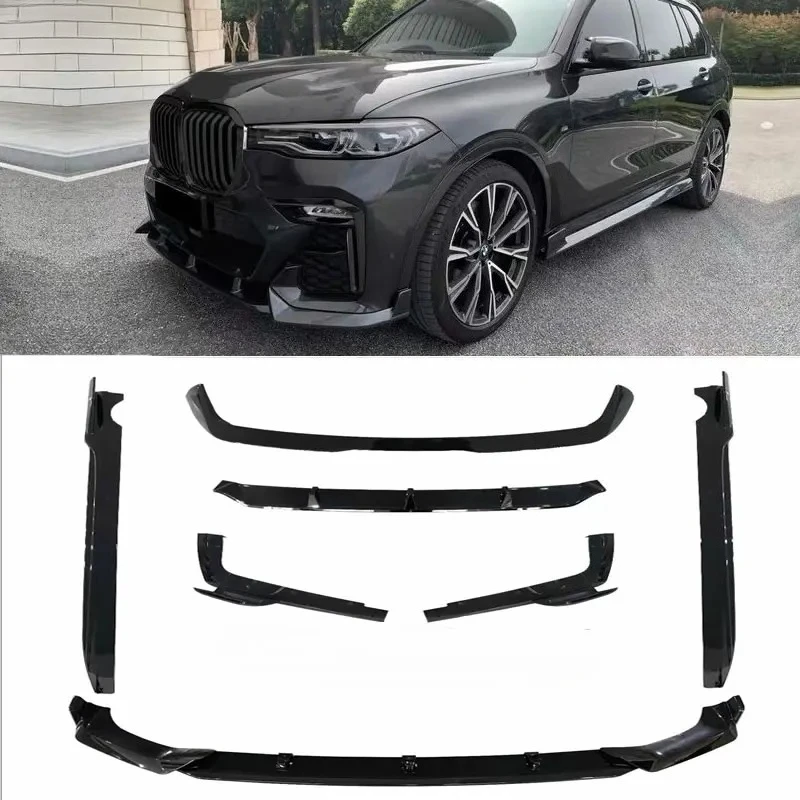 

For BMW G07 X7 ABS Bright Black Warrior Style Front Lip Rear Diffuser Side Skirts Roof Spoiler Car Body Kit