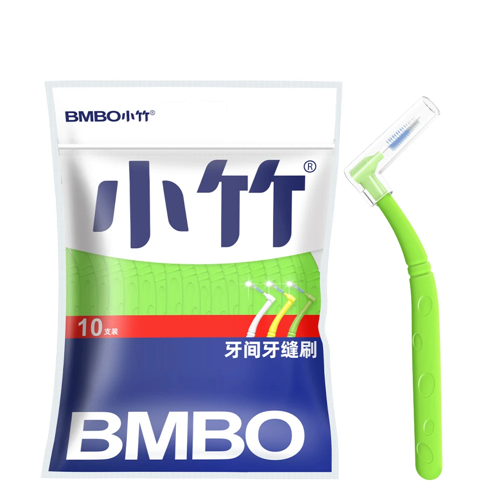

Межзубные щетки BMBO, набор мягких зубных щеток для брекетов с нескользящей ручкой и угловатой головкой, 10/30 шт.