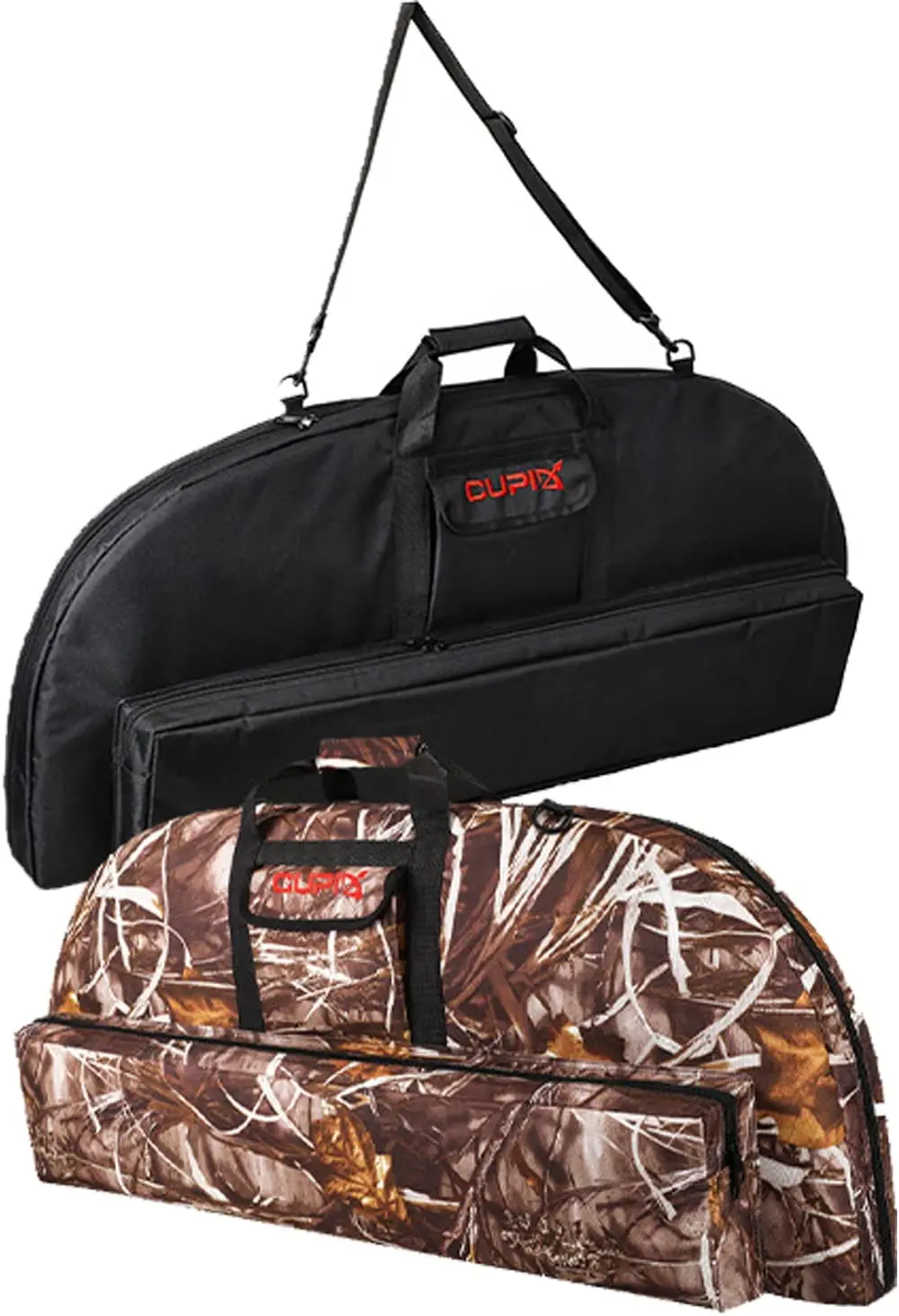 Bolsa de Transporte para Arco Compuesto con Funda para Flechas, 2 Tamaños 95/115cm, Estuche de Almacenamiento Suave para Caza, Protección Acolchada, Equipo de Tiro con Arco
