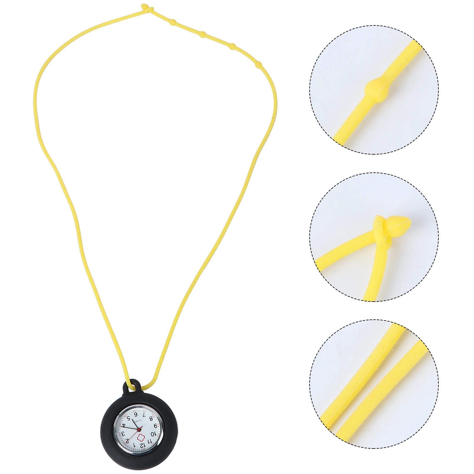 

Hanging Pocket Watch Nurse Care Portable Choker Necklaces Silicone Material Durable Lightweight Simple Design Medical Watches