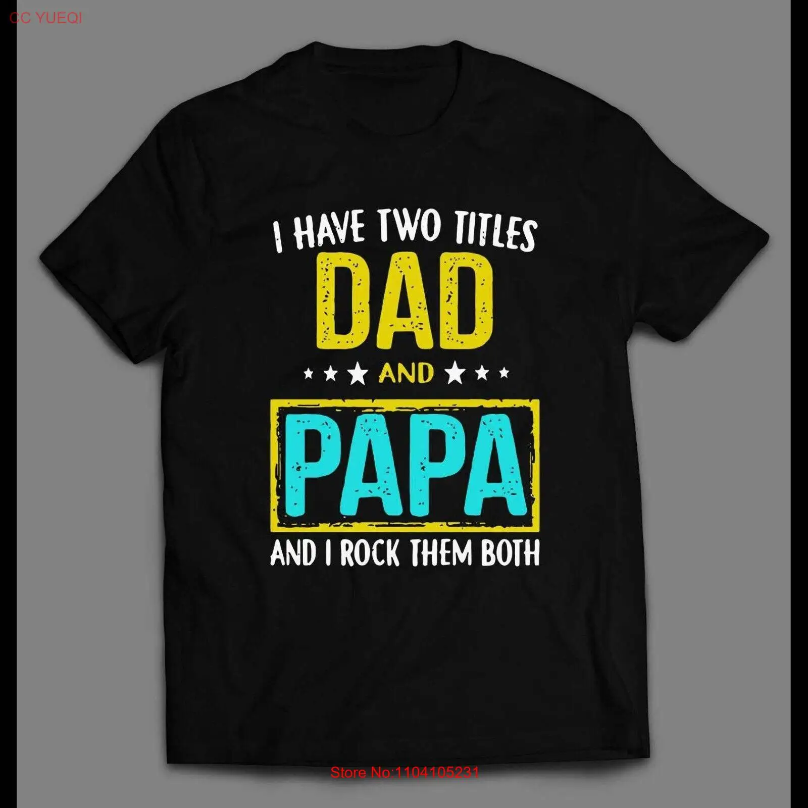 

Мужская рубашка унисекс I HAVE TWO TITLES DAD AND PAPA FATHER'S DAY