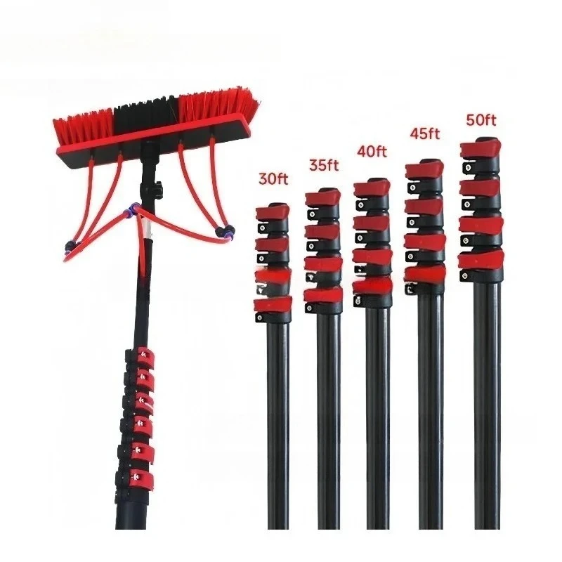 Suitable For Carbon Fiber Telescopic Rod Solar Panel Photovoltaic Panel Cleaning Tool Brush Multifunctional Cleaning Brush Brush