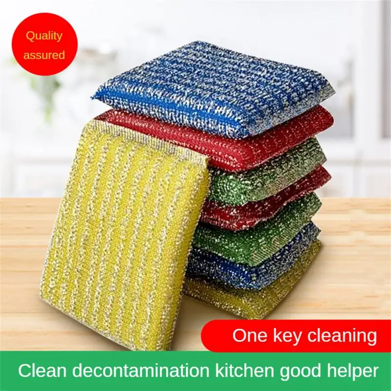 Silicone Cleaning Gloves Dishwashing Cleaning Gloves Scrubber Dish Washing Sponge Cleaning Tools WithSponge Eraser