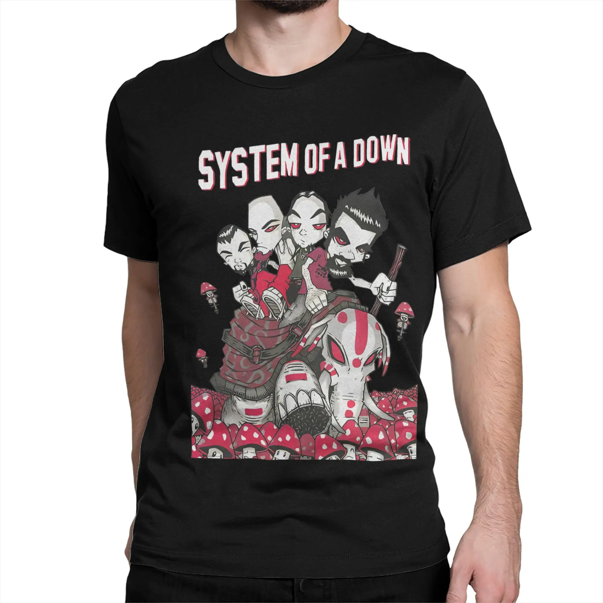 Rock  Heavy Metal Band for Men Women T Shirt SYSTEM OF A DOWN  SOAD Tees Short Sleeve Crew Neck T-Shirt Cotton Plus Size Tops