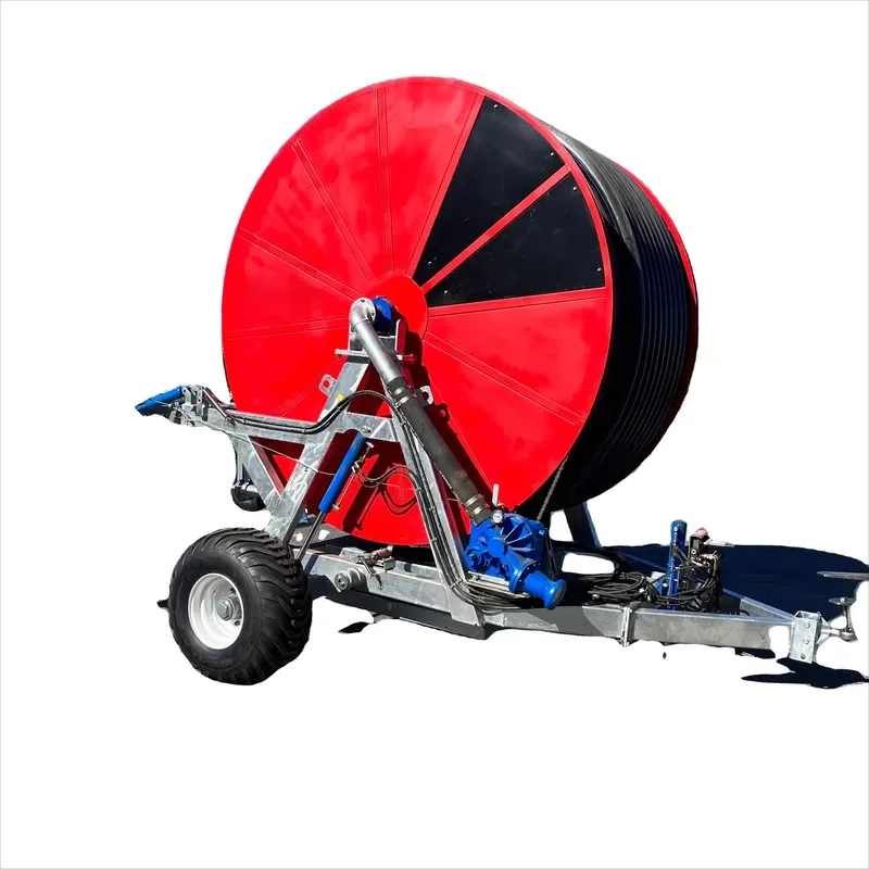 Durable Metal Agricultural Travelling Irrigator Hard Hose Reel with Motor and Gearbox Farm Hose Irrigation Sprinkler Machine