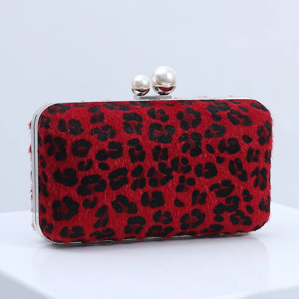 

Sexy European-American Leopard Print Evening Clutch Shoulder Crossbody Handbag Party Wedding Dress Accessory Clutch Bag