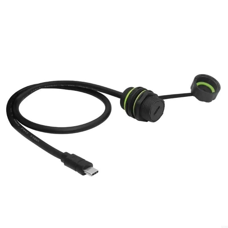 Fast Speed USB 3.1 Waterproof Connector Cable Nylon Construction Panel Mount Installation for Outdoor Applications Y3ND