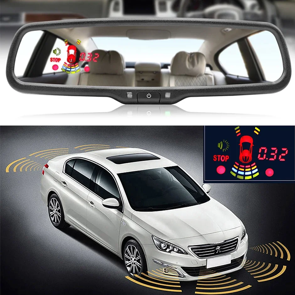 Electronic Anti-glare Auto Dimming Car Interior Rearview Mirror Parking Front Rear Radar Sensor With Original Bracket