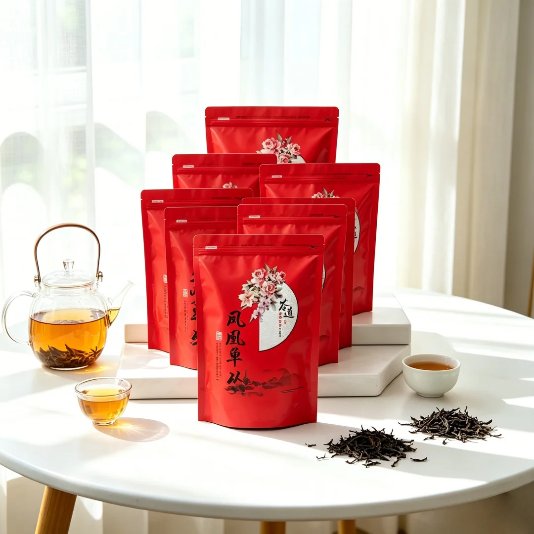 250G/500G Chinese Big Red Robe Tea Set Zipper Bags WuYi Big Hong Pao Qi Men Black Tee Recyclable Jasmine Sealing Packing Bags
