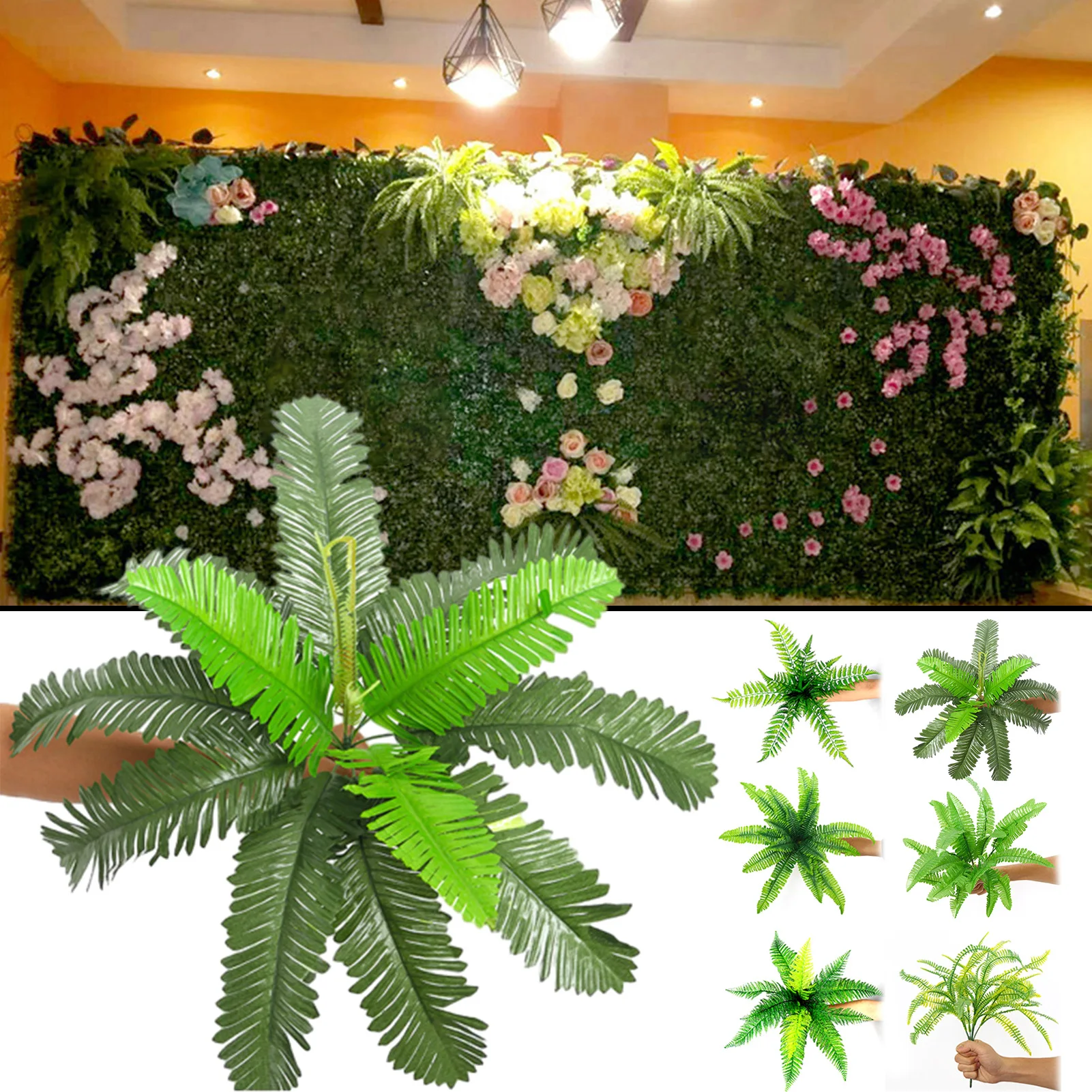 

Artificial Plant Leaves Stems Maintenance-Free Plants Ornament For Outside Garden