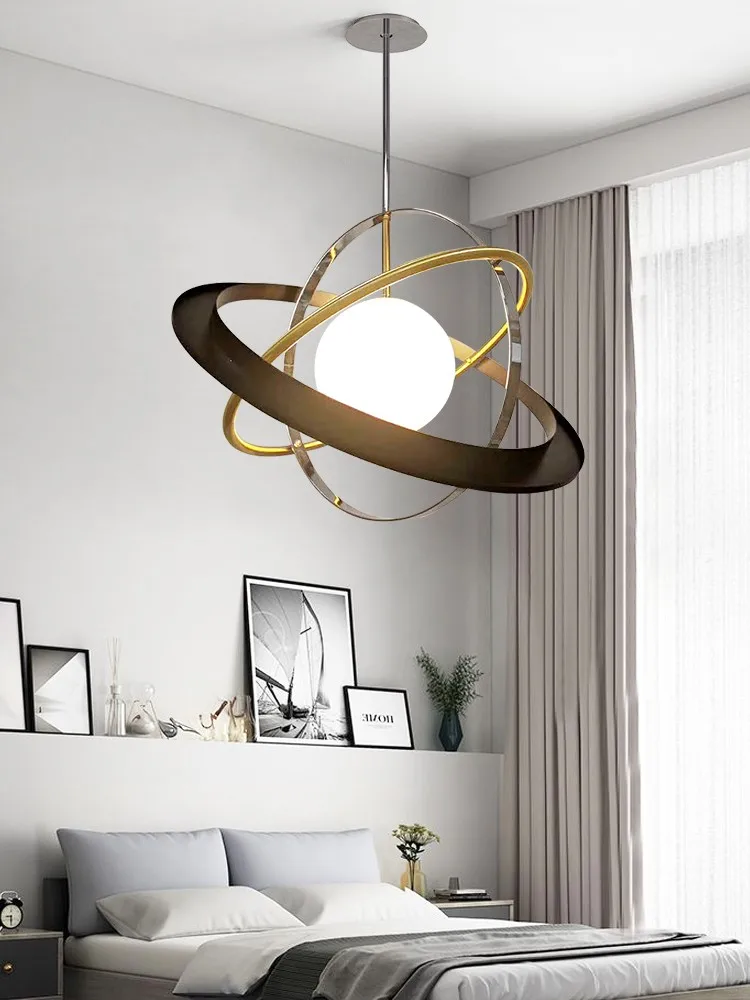 Modern Minimalist Planet Orbit Chandelier Nordic Personalized Living Dining Room Bedroom Childrens Room Creative Planet Light