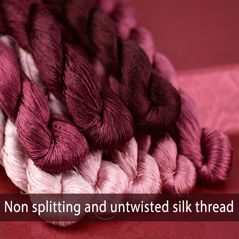 37  Non splitting and untwisted mulberry silk thread, specially designed for hand made velvet flowers