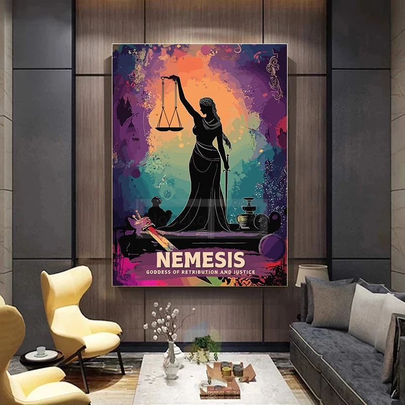 Ancient Greek Mythology Greek Gods Poster Colorful Prints Canvas Painting Ancient Greek Wall Art Picture Home Room Vintage Decor