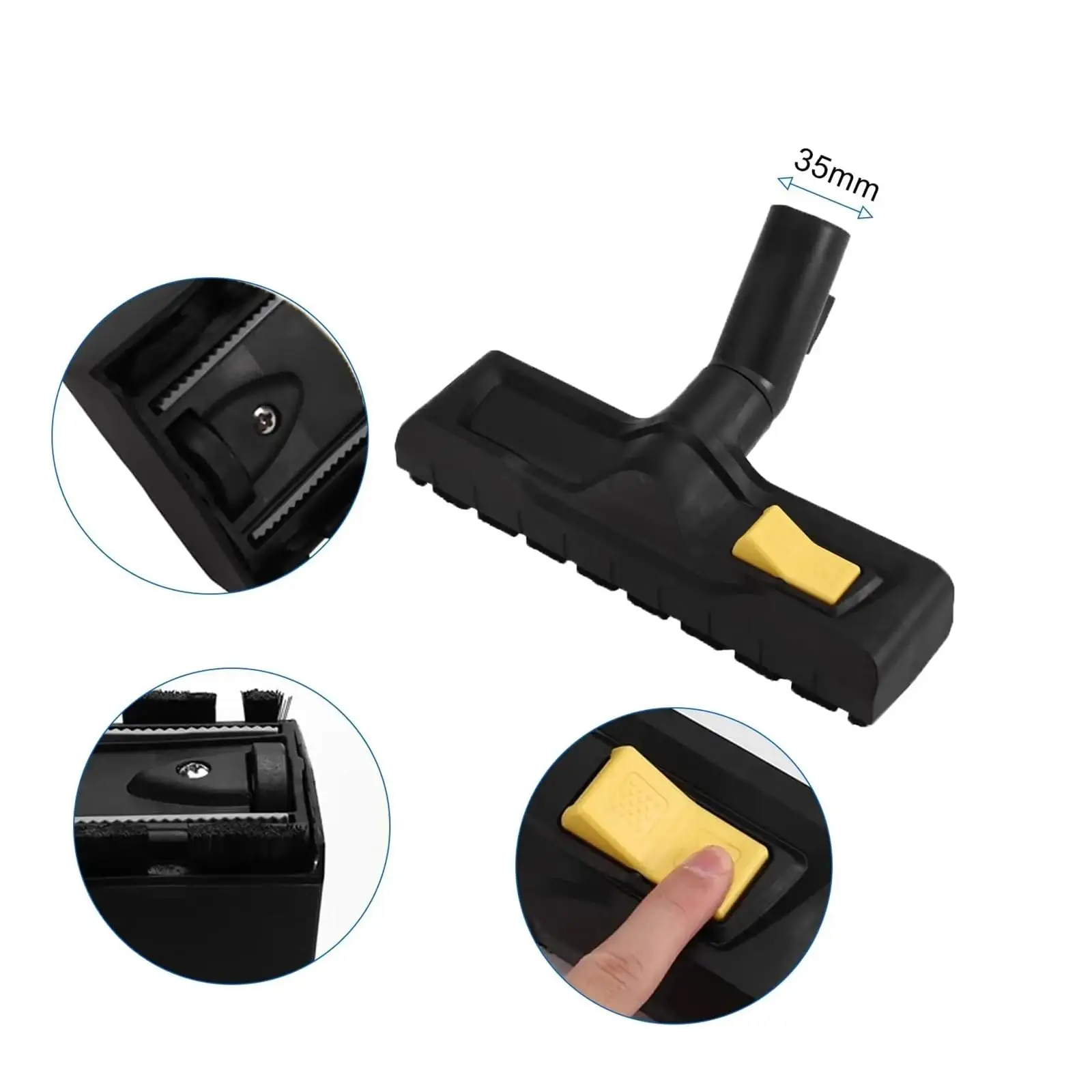 35mm Wet Dry Vacuum Floor Brush - Nozzle Accessory Compatible with Karcher SE5 SE6 WD2 WD3 WD4 WD5 WD6 WD6P WD7 image 6
