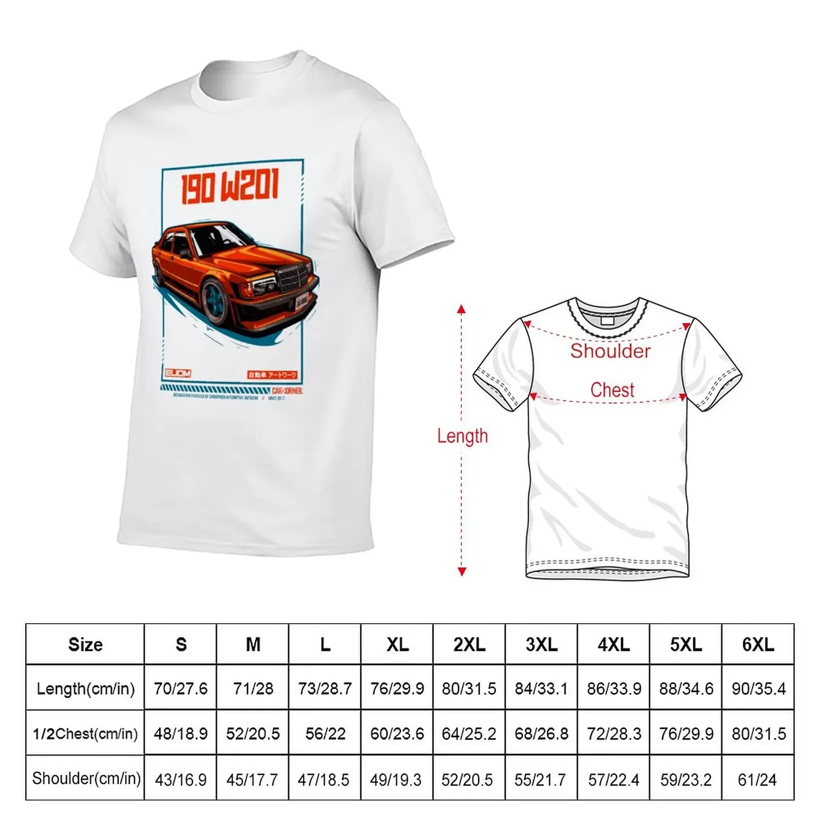 Germany EUDM190E W201 - CarCorner T-Shirt summer tops kawaii clothes customs design your own mens white t shirts