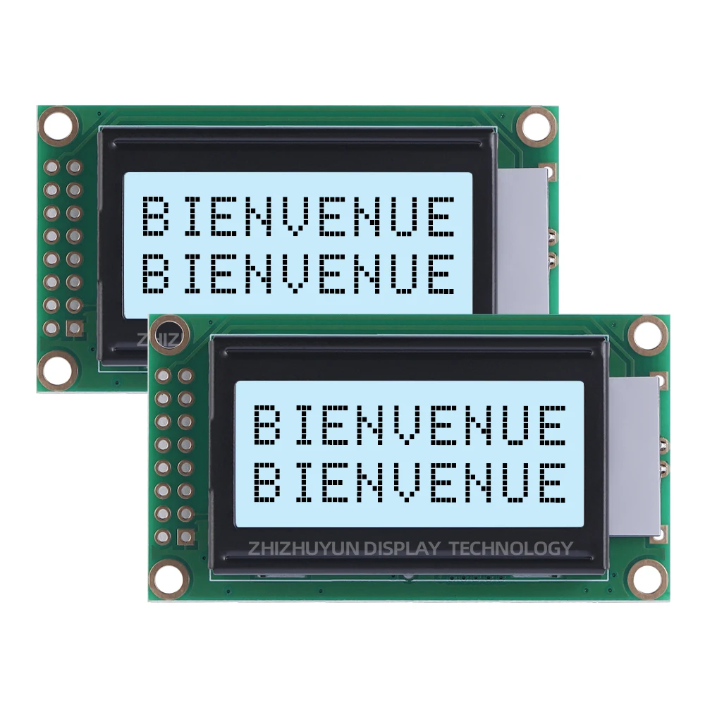 0802b 3,3 V europäisches Zeichen LCD-Bildschirm Eisblau mehrsprachiges Modul LCD-Anzeige modul Spannung 3,3 V