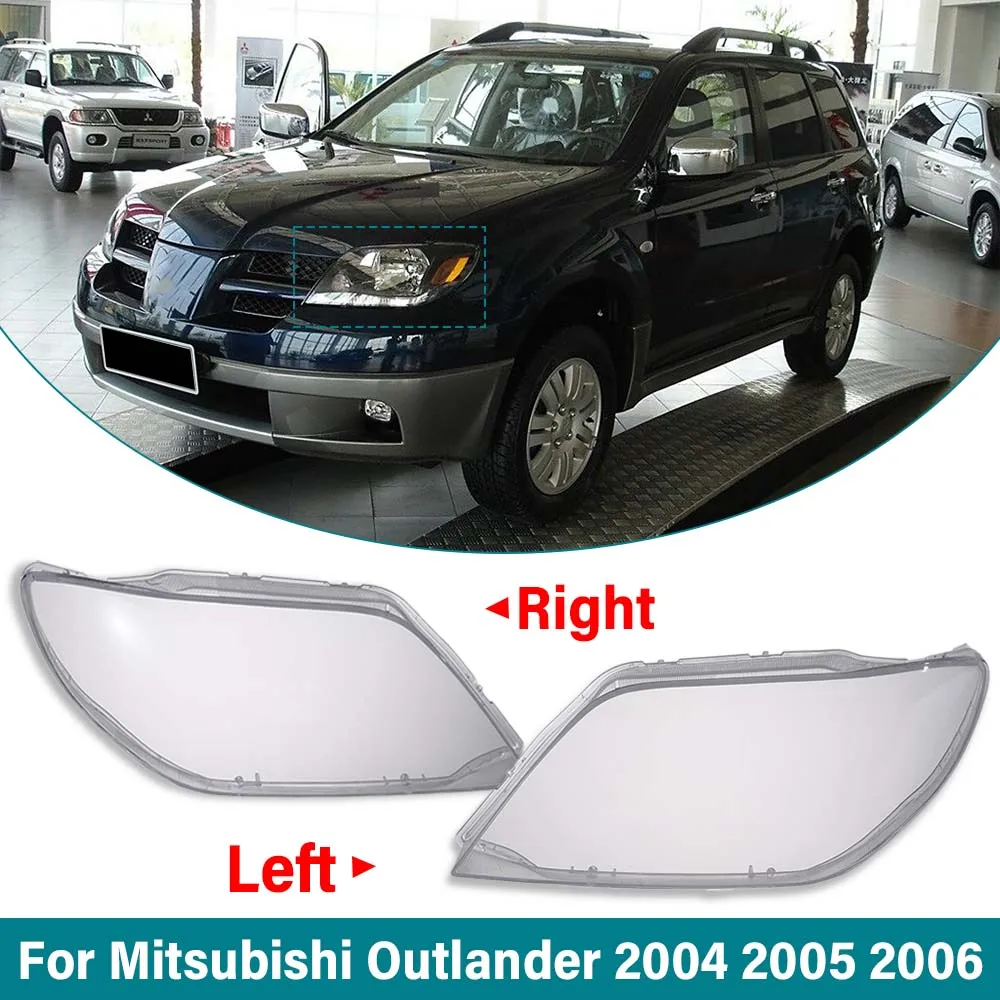 

Car Front Headlamps Headlight Cover Lens For Mitsubishi Outlander 2004 2005 2006 Clear Shell Transparent Lampshade Shell Cover