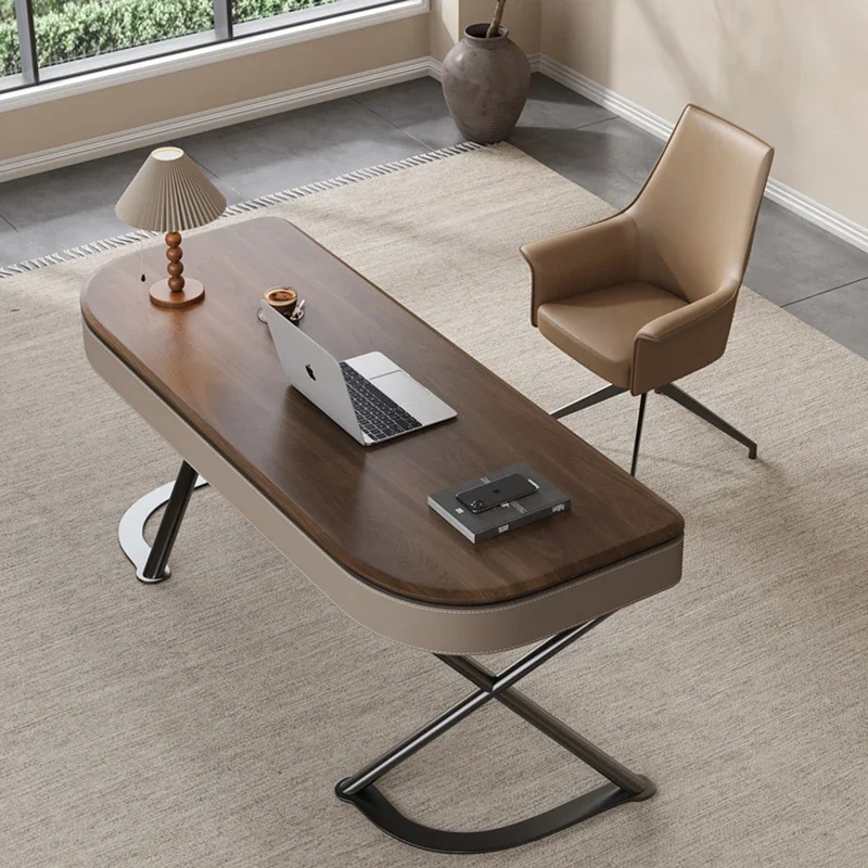 

Executive Modern Table Computer Office Workshop Desk Corner Organizer Minimalist Bedroom Study Modern Furniture Tavolo Seating