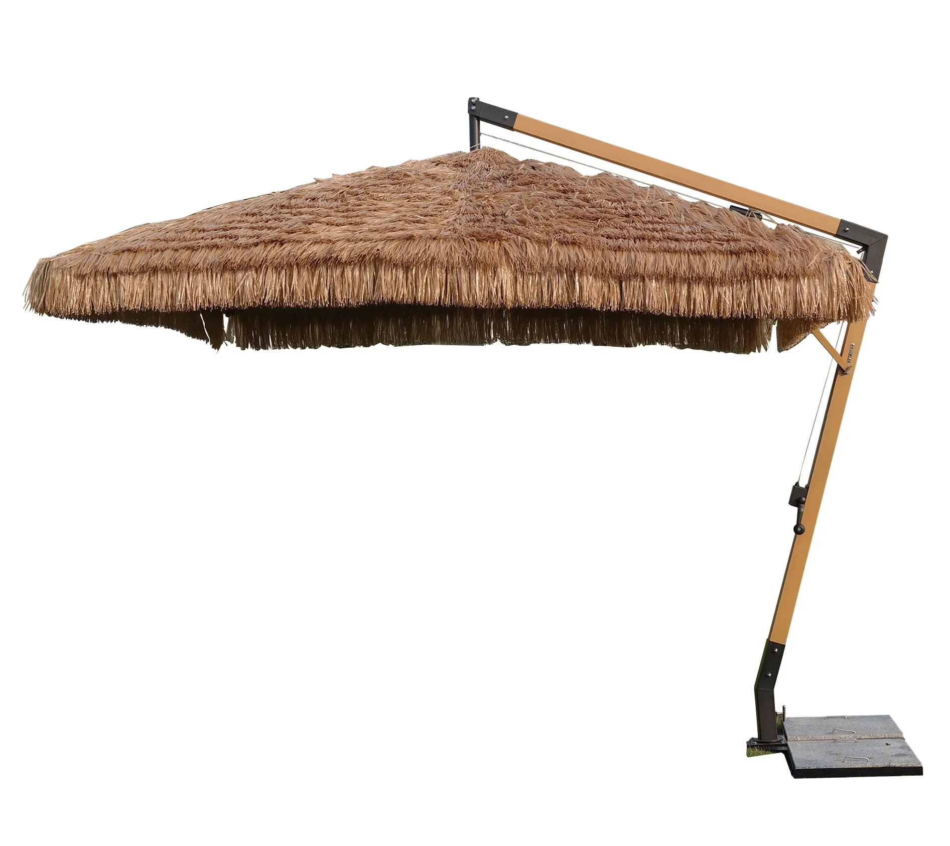 

2026 OEM Hot Sale 8.2 Feet Beach Umbrella Thatched Hula Umbrella Straw Parasol for Hotel Swimming Pool