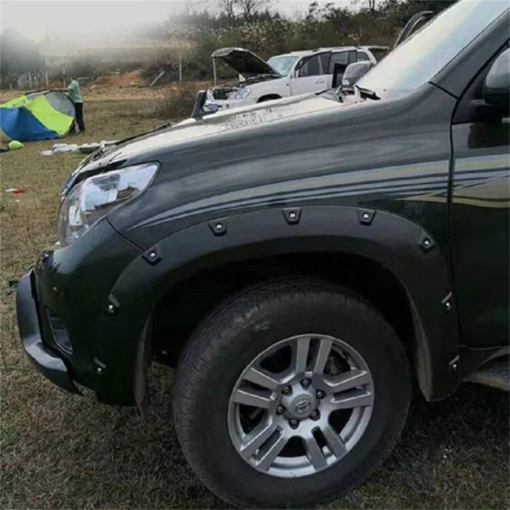 مشاعل حاجز السيارة لسيارة تويوتا لاند كروزر برادو 150 LC150 FJ150 حاجز تعديل عجلة قوس مع غطاء المكسرات حامي