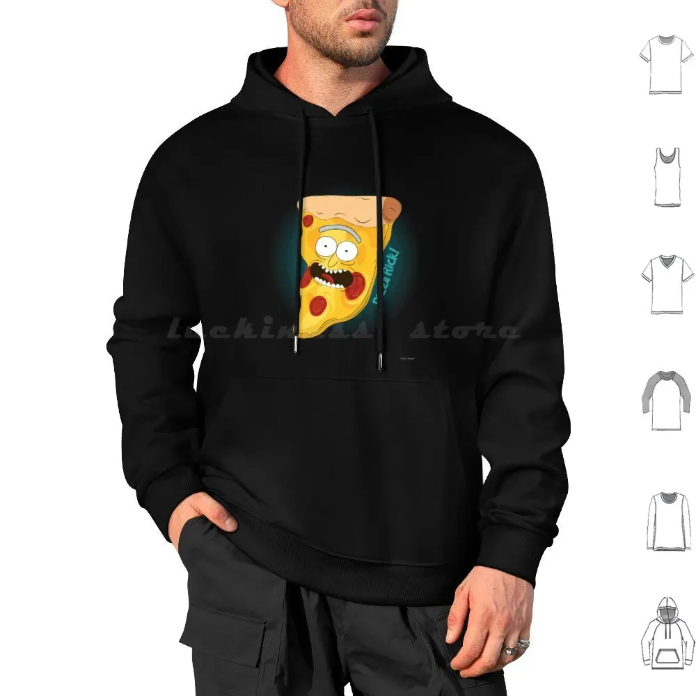 Pizza Rick! Hoodie cotton Long Sleeve Cartoon Funny Pickle Rick Adult Swim Rick Sanchez Morty Smith Season 4 Mr