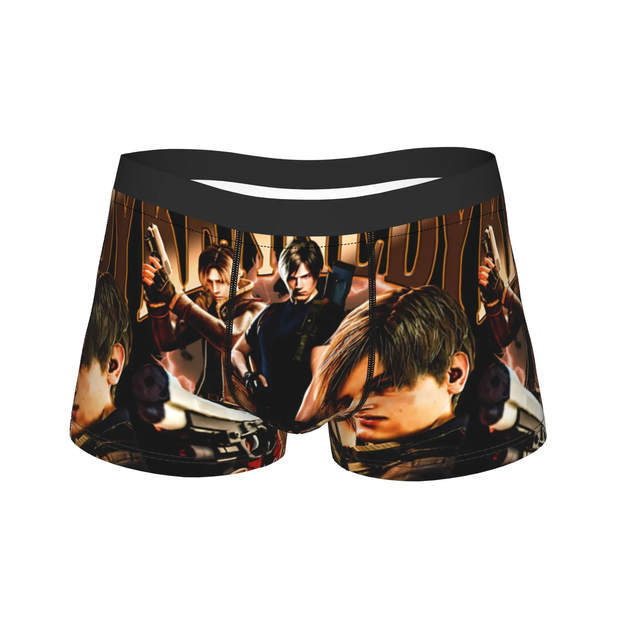 

Residents Evils Leon Kennedy Underwear Printing Boxer Shorts Trenky Males Underpants Novelty Boxer Brief Birthday Present