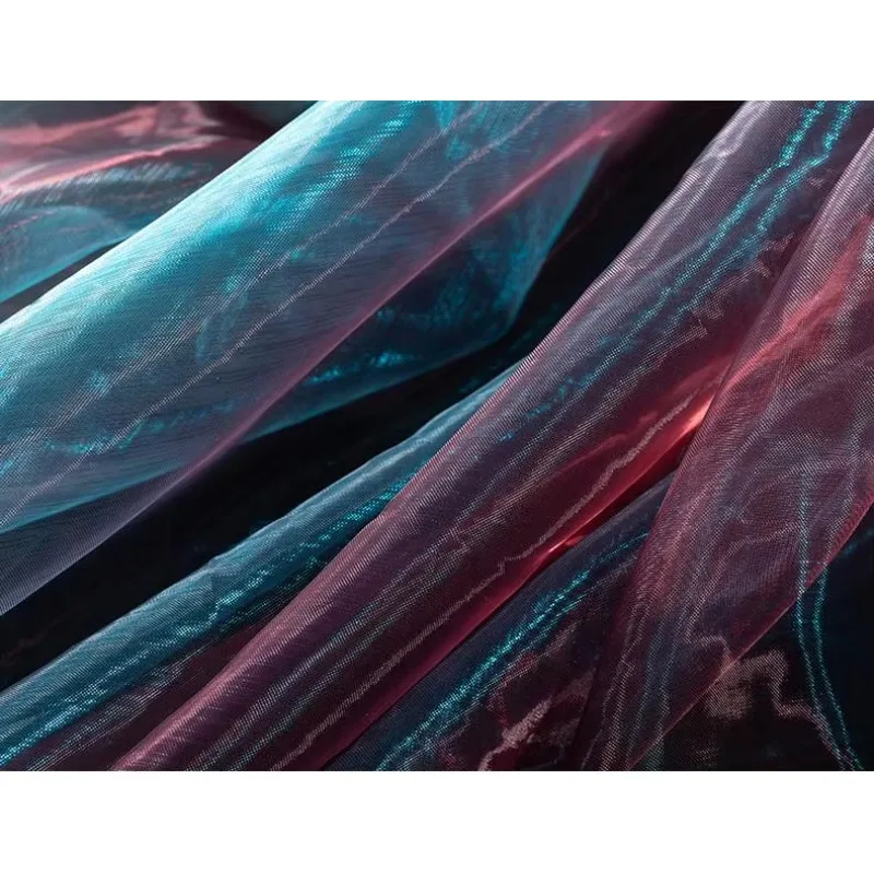 Gradually Changing Color Laser Eugen Yarn Fabric for DIY Handmade Clothing Kindergarten Projects  Wedding Background Creation
