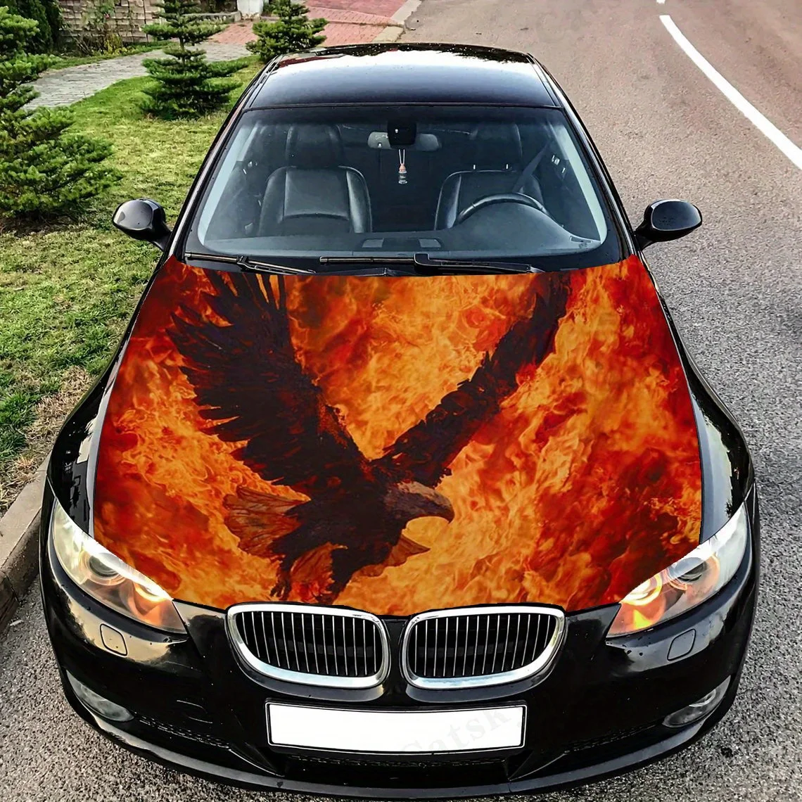

Flying vulture Car hood packaging sticker, PVC material, self-adhesive waterproof, anti-slip paint, car exterior decoration acce
