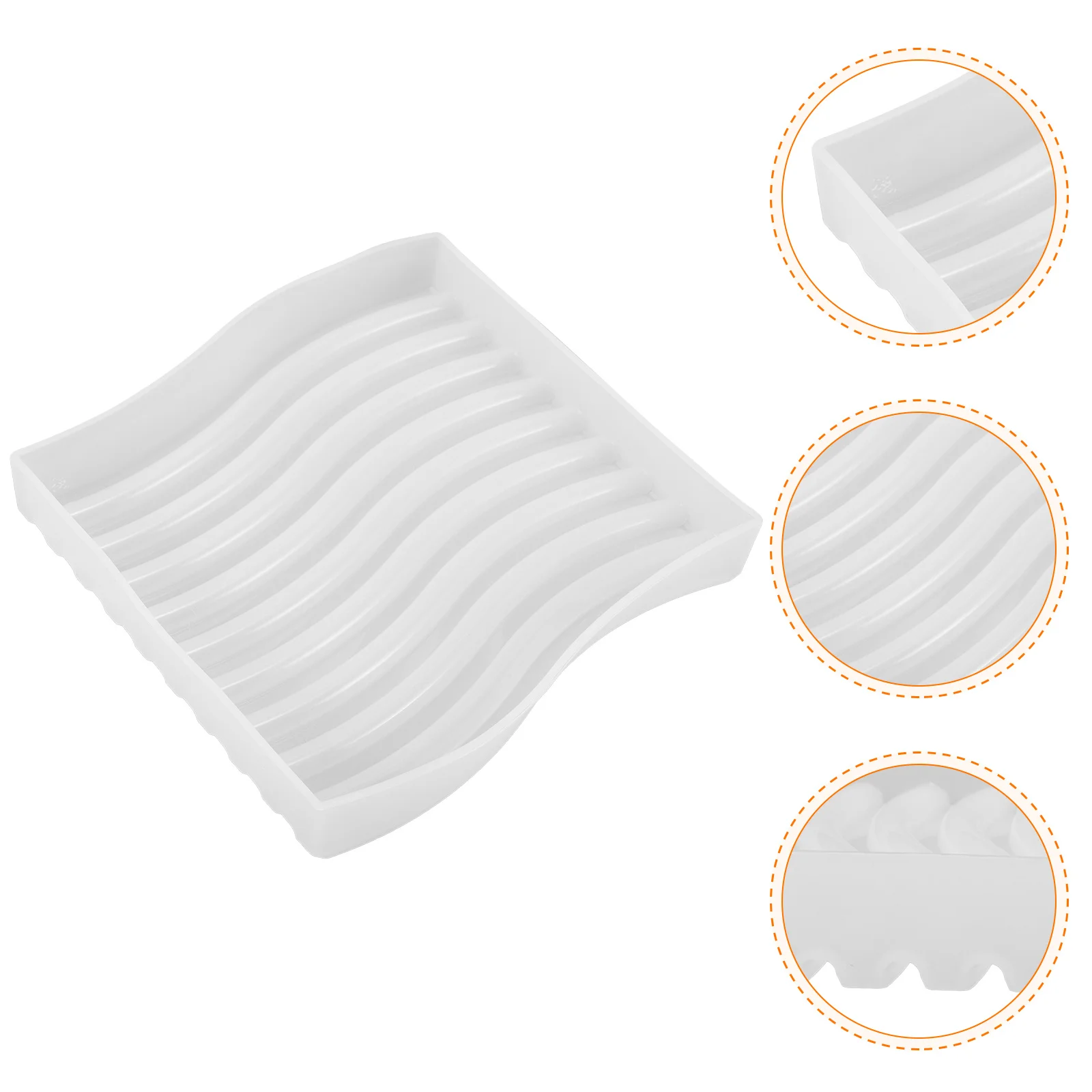 

Wavy Coaster Silicone Mold Durable Practical DIY Cup Mat Mold for Resin Craft Reusable Home Office Use Resin Mould