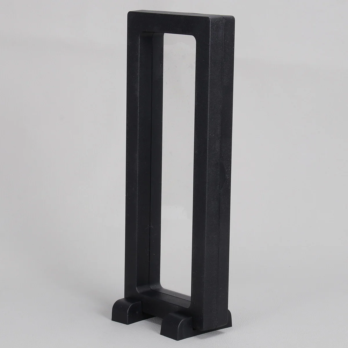 

2Sets Display Stand Floating Frame Shadow Box Coin Jewelry Display Case Black Base for Table Desktop Show 3D Floating Effect