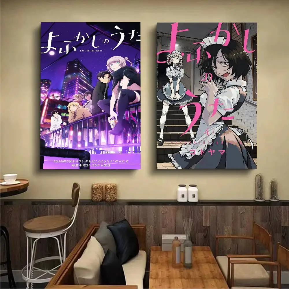 أنيمي نداء الليل الكلاسيكية خمر الملصقات ورق أبيض يطبع الملصقات الفنية Kawaii غرفة ديكور