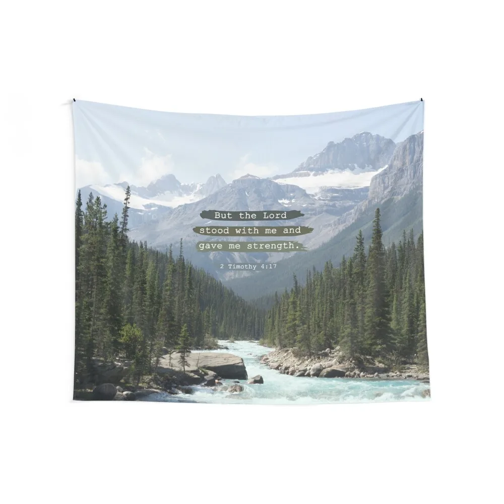 But the Lord stood with me, Canadian Rockies Tapestry Bedroom Deco Cute Room Decor Decoration Home Mushroom Tapestry