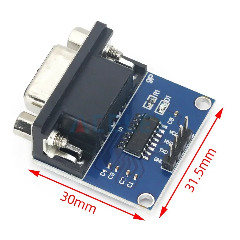 MAX3232 RS232 to TTL Serial Port Converter Module DB9 Connector MAX232 For Arduino