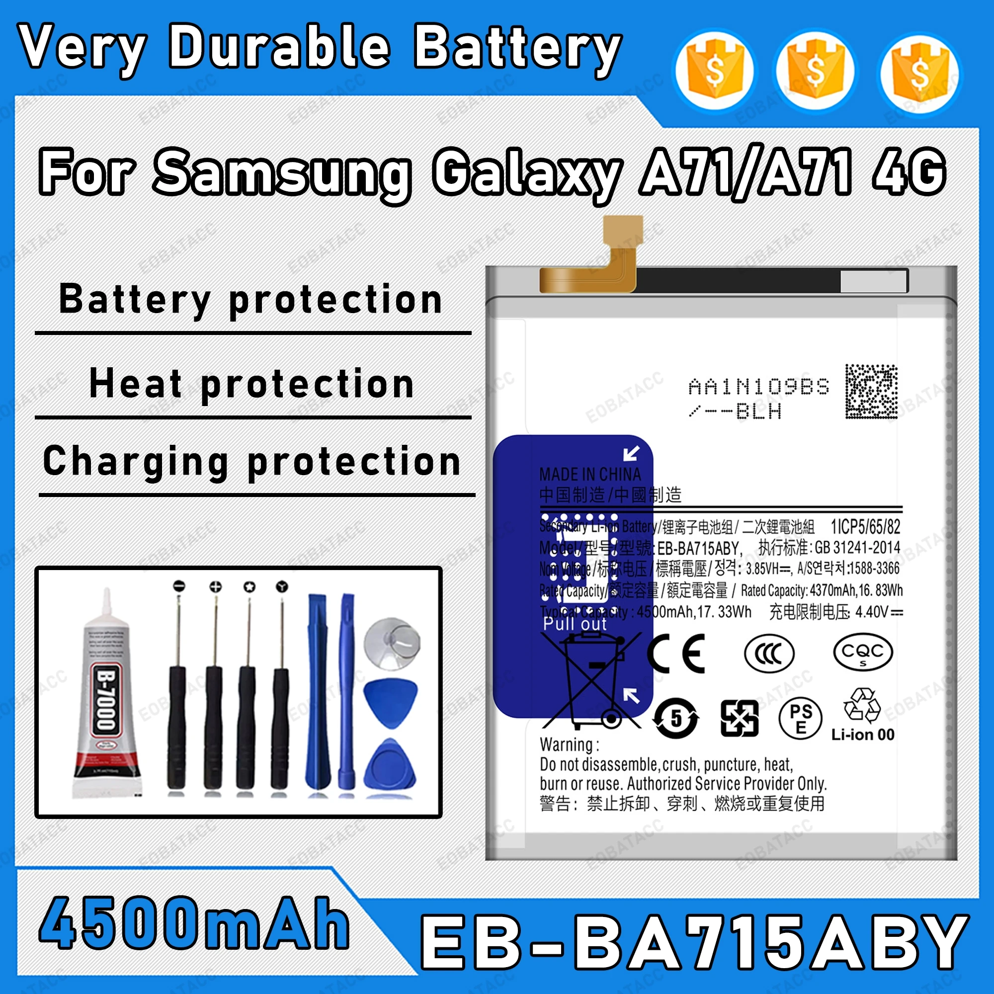 4500Mah 100% New EB…