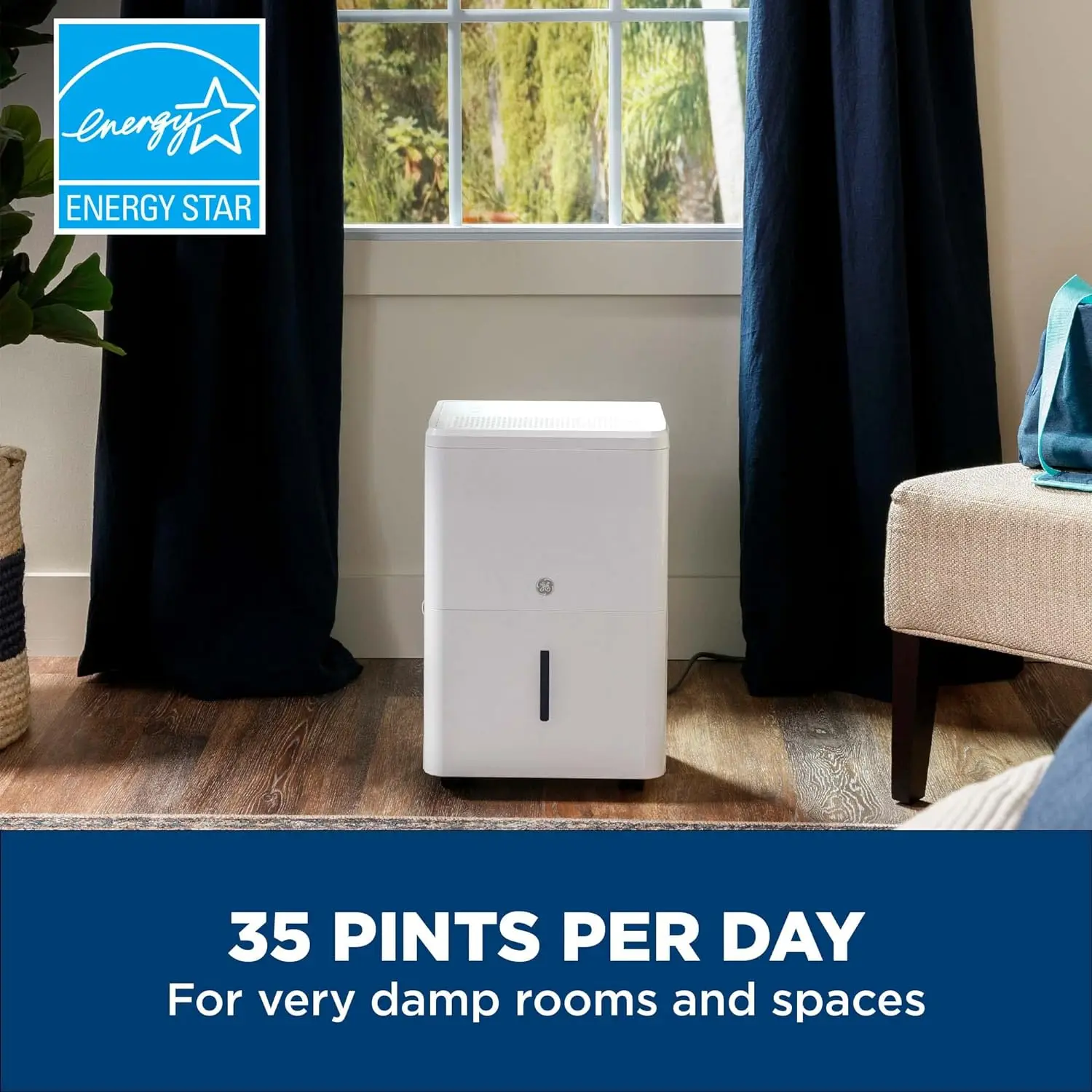 Energy Star Portable Dehumidifier 35 Pint, Perfect for Bedroom, Basement