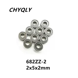 50Pcs 682ZZ-2 2x5x2 mm Deep groove ball bearing Miniature bearing High quality Model aircraft 682Z