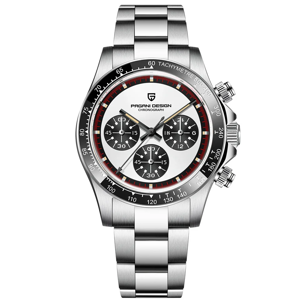 

PAGANI DESIGN Mens Chronograph Watches Luxury Watch For Men Quartz Wristwatch Fashion Ceramic Bezel 100M Waterproof VK 63